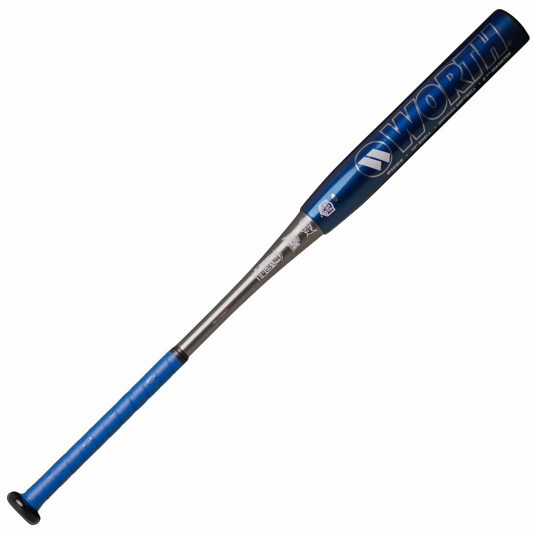2023 Worth SUPERCELL EST 14" USSSA & USA Slowpitch Softball Bat: WSCBLU - Image 3