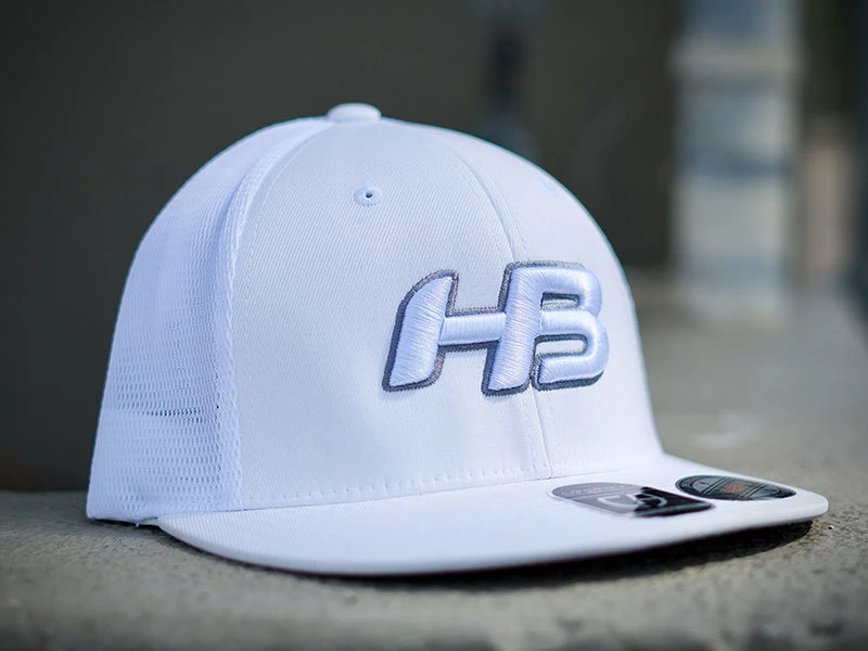HB Sports Headbanger Sports I8501 Cap America Flexfit Performance Trucker Mesh Back Hat: Whiteout