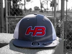 HB Sports Headbanger Sports I8501 Cap America Flexfit Performance Trucker Mesh Back Hat: Graphite / White / RWB