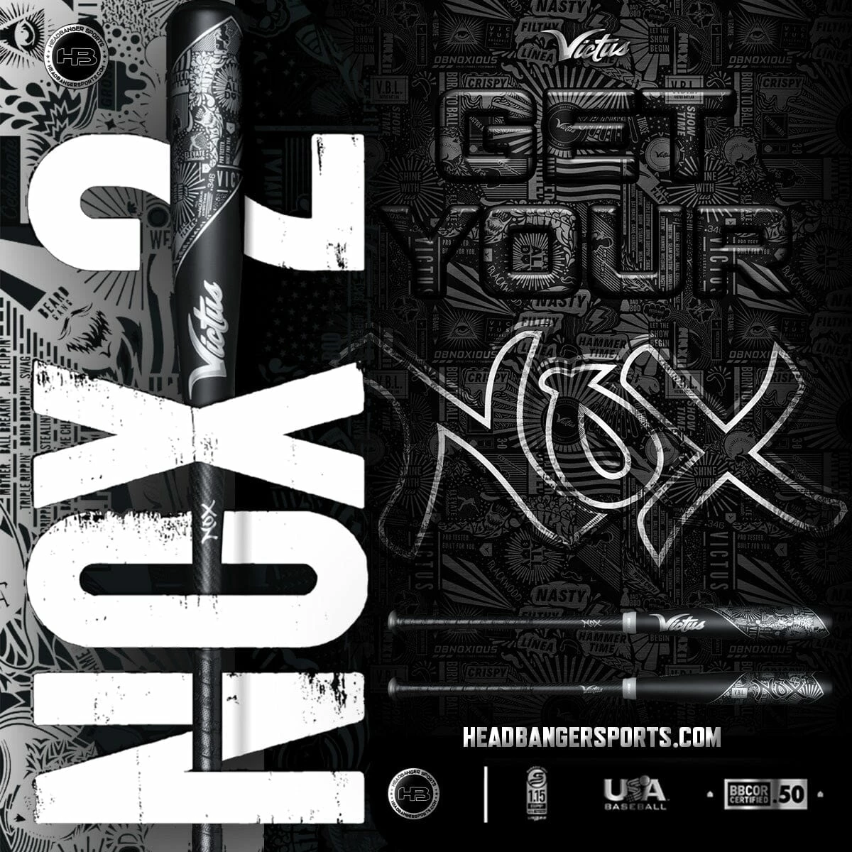 Victus NOX 2 (-3) BBCOR Baseball Bat: VCBN2 - Image 2